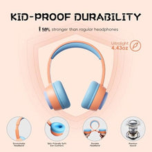 Load image into Gallery viewer, gorsun Kids Bluetooth Headphones, Bluetooth 5.3, Toddler Headphones 85 dBA Safe Volume, 45H Play Time, with Microphone, Kids Wireless Headset for iPad/Tablet/Travel/School, ldeal Gift (Orange)