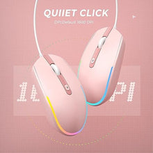 Load image into Gallery viewer, seenda Wired Mouse - USB Computer Mice Wired with RGB Backlit Optical LED Mouse with Attached USB Cord for Laptops Notebooks Chromebook - Pink