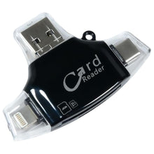 Load image into Gallery viewer, BoxWave Smart Gadget Compatible with artfone C1+ 4G - AllReader SD Card Reader, microSD Card Reader SD Compact USB - Jet Black
