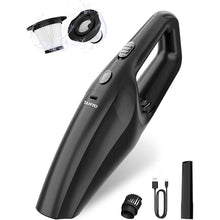 Load image into Gallery viewer, TANYO Handheld Car Vacuum Cordless, Portable Vacuum Cleaner with High Power Suction, Rechargeable Hand Held Vacuum, Mini Handheld for Car Home Office, Pet Hair, Black