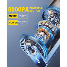 Load image into Gallery viewer, TANYO Handheld Car Vacuum Cordless, Portable Vacuum Cleaner with High Power Suction, Rechargeable Hand Held Vacuum, Mini Handheld for Car Home Office, Pet Hair, Black