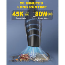 Load image into Gallery viewer, TANYO Handheld Car Vacuum Cordless, Portable Vacuum Cleaner with High Power Suction, Rechargeable Hand Held Vacuum, Mini Handheld for Car Home Office, Pet Hair, Black