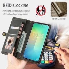 Load image into Gallery viewer, BLISLIAR for Samsung Galaxy S25 Plus Wallet Case with Card Holder Crossbody Wallet Strap, RFID Blocking Magnetic PU Leather Shockproof Protective Cover Samsung Galaxy S25 Plus Case 6.7 ,Black