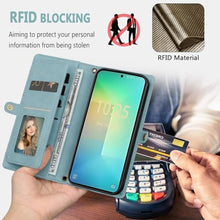 Load image into Gallery viewer, BLISLIAR for Samsung Galaxy S25 Plus Wallet Case with Card Holder Crossbody Wallet Strap, RFID Blocking Magnetic PU Leather Shockproof Protective Cover Samsung Galaxy S25 Plus Case 6.7 ,Blue