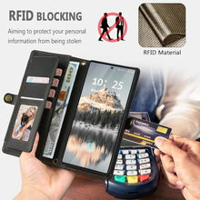 Load image into Gallery viewer, BLISLIAR for Samsung Galaxy S25 Ultra Wallet Case with Card Holder Crossbody Wallet Strap, RFID Blocking Magnetic PU Leather Shockproof Protective Cover Samsung Galaxy S25 Ultra Case 6.9 ,Black