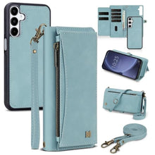 Load image into Gallery viewer, BLISLIAR for Samsung Galaxy S25 Wallet Case with Card Holder Crossbody Wallet Strap, RFID Blocking Magnetic PU Leather Shockproof Protective Cover Samsung Galaxy S25 Case 6.1 ,Blue