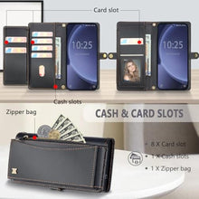 Load image into Gallery viewer, BLISLIAR for Samsung Galaxy S25 Wallet Case with Card Holder Crossbody Wallet Strap, RFID Blocking Magnetic PU Leather Shockproof Protective Cover Samsung Galaxy S25 Case 6.1 ,Black