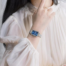 Load image into Gallery viewer, Taxau Womens Watches Small Rectangle Waterproof Watch for Women Ladies Watch for Small Wrist Minimalist Elegant Women Luxury Mesh Watches Large Arabic Numbers Blue Dial Easy Read reloj de Mujer