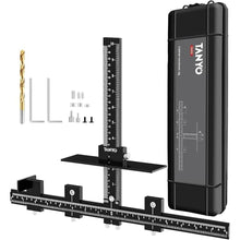 Load image into Gallery viewer, TANYO Cabinet Hardware Jig, Adjustable Cabinet Handle Jig with Center Punch, All Aluminum Cabinet Handle Template Tool, Most Accurate Cabinet Jig for Handles and Pulls on Drawers Cabinets