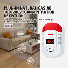 Load image into Gallery viewer, Natural Gas Detector & Combustible Gas Alarm - Easy Plug-and-Play Installation with Advanced Chip Technology, 85dB Alert for Methane, Propane, Ethane - Perfect for Home and Kitchen Safety