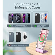 Load image into Gallery viewer, Magnetic Wireless Charger, Mag Charger with Aluminum Charging Pad Stand Compatible with iPhone 16/15/14/13/12 Series?20W PD Charger&5ft Cable Included, Pink(Upgraded)