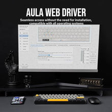Load image into Gallery viewer, EPOMAKER Aula WIN60 HE 60% Wired Magnetic Keyboard with Adjustable Actuation, 8000 Hz Polling Rate, Hall Effect Switches, Hot-Swap, for FPS Games (Grey&Yellow)