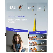 Load image into Gallery viewer, Digital Camera, Real 2.7K Dual-Screen Digital Camera for Photography Auto-Focus Vlogging Camera for YouTube Video 16x Zoom 32GB SD Card Anti Shake Compact Camera for Student Teen Boys Girls Kids