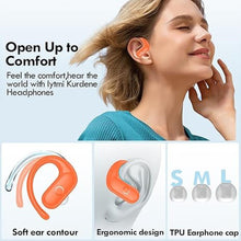 Load image into Gallery viewer, kurdene Wireless Earbuds Bluetooth Headphones Sport,Over Ear Buds with Deep Bass Sound,60Hrs Playtime Earphones Redesigned Comfort Fit with Earhooks for Running,Meeting,Workout-Orange