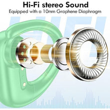 Load image into Gallery viewer, kurdene Wireless Earbuds Bluetooth Headphones Sport,Over Ear Buds with Deep Bass Sound,60Hrs Playtime Earphones Redesigned Comfort Fit with Earhooks for Running,Meeting,Workout-Mint Green