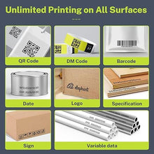 Load image into Gallery viewer, 12.7mm/0.5 Inch Handheld Inkjet Printer 16-Hour Continuous Printing, 5-Wheel Support for Expiry Date, Batch Number, Lot Code, Barcode, QR Code and Logo on Diverse Materials