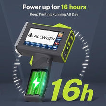 Load image into Gallery viewer, 12.7mm/0.5 Inch Handheld Inkjet Printer 16-Hour Continuous Printing, 5-Wheel Support for Expiry Date, Batch Number, Lot Code, Barcode, QR Code and Logo on Diverse Materials