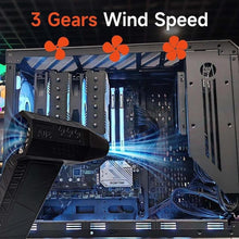 Load image into Gallery viewer, Compressed Air Duster – 130000RPM High-Speed Air Blower with 280G Wind Pressure, 3 Gears Wind Speed, Cordless Rechargeable Dust Cleaner with 5000mAh Battery for Computer, Keyboard, Car & Electronics