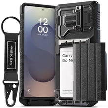 Load image into Gallery viewer, VRS DESIGN Damda Glide Ultimate for Galaxy S25 Ultra (2025), Premium Sturdy Fully Covered Camera Lens Protection Wallet Case with Multi-Functional Strap (Matte Black)