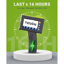 Load image into Gallery viewer, TESEN Upgraded Handheld Printer at 0.5 Inch Print Height with Sensor Printing on Production Line Use Fast Dry Ink to Print Date Time Logo Barcode QR Code Batch Number Anywhere (Works Over 16 Hours)