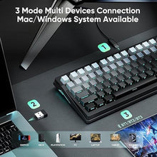 Load image into Gallery viewer, RedThunder K95 Wireless Mechanical Keyboard,TFT Screen & Knob, Trip-Modes Connection, Gasket Custom Hot-Swap Keyboard, RGB Backlit, Pre-lubed Linear Switches, Side Printed PBT Keycaps, Gray Gradient