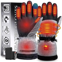 Load image into Gallery viewer, Heated Gloves for Men Women, Rechargeable Hand Warmer with Touchscreen, Waterproof Electric Heated Ski Glove for Winter Outdoor Work Hunting Camping Snowboarding Hiking