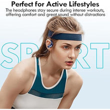 Load image into Gallery viewer, kurdene Wireless Earbuds Bluetooth Headphones Sport,Over Ear Buds with Deep Bass Sound,60Hrs Playtime Earphones Redesigned Comfort Fit with Earhooks for Running,Meeting,Workout-Blue