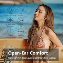 Load image into Gallery viewer, Dnniakm Swimming Headphones,Bone Conduction Headphones Bluetooth 5.4,IPX8 Waterproof,32G Memory Sports Headphone,Underwater Headphone with MP3-Player for Swim,Open Earphones for Swimming (Black X20)