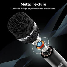 Load image into Gallery viewer, Wireless Microphones, Wireless Microphone with One-to-One Chip Connection, 40H Rechargeable Battery, 200FT Range, Plug and Play, Ergonomic Design,Less Latency Microphone for Singing, Speech, Party