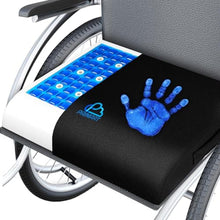 Load image into Gallery viewer, Ergonomic Cooling Gel Wheelchair Cushion, Memory Foam Seat Cushion for Sciatica, Coccyx, Back Pain & Pressure Sore Relief, Anti-Bedsore Design with Ventilation, Detachable Strap, Washable Cover