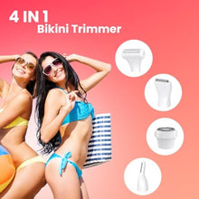 Load image into Gallery viewer, MAXGROOM Bikini Trimmer for Women, All-in-ONE Waterproof Lady's Electric Razor Shaver and Facial Hair Removal, Rechargeable Body Hair Trimmer Grooming Sets for Leg, Armpit, Face, Eyebrow (White)
