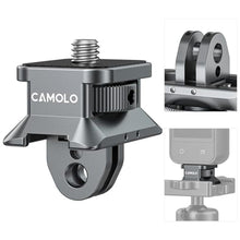 Load image into Gallery viewer, 1/4" Adapter Screw Head Camera Mount with Arca, GP-01 Aluminum Alloy Tripod Conversion Adapter Compatible with Insta360 One X4 X3 X2 X/ DJI Pocket 2/ GoPro Hero Accessories