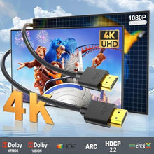 Load image into Gallery viewer, 3 FT HDMI Cable 10-Pack Black, 4K HDMI Cord 3FT High Speed Shielded HDMI to HDMI 2.0 Cable with 4K@60Hz/2K@144Hz/ 1080P,HDCP 2.2, HDR, ARC for Laptop, Monitor, KVM, Splitter, PS5, PS4, Xbox, Soundbar
