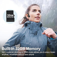 Load image into Gallery viewer, Bone Conduction Swimming Headphones,Waterproof IP68,Wireless Bluetooth 5.3 Earphones with Microphone, Built-in 32GB MP3 Open Ear Bluetooth Headphones for Running,Swimming,Diving (Dumb black)