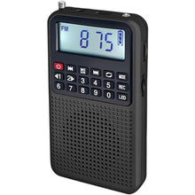 Load image into Gallery viewer, YOFITS YF39 Portable FM AM Radio with Bluetooth, Voice Recording, TF Card Support, Stable Signal Reception, LED Emergency Light, Compact Design for Home and Outdoor Use(Black)