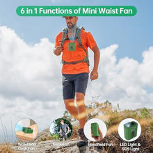 Load image into Gallery viewer, CHARMP? Waist Clip Fan - 5000mAh Rechargeable Portable Personal Fan, 39ft/s Ultra-Strong Wind, 29H Runtime, 5 Speeds, LED & SOS Light, for Outdoor, Camping, Hiking, Construction