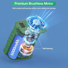 Load image into Gallery viewer, CHARMP? Waist Clip Fan - 5000mAh Rechargeable Portable Personal Fan, 39ft/s Ultra-Strong Wind, 29H Runtime, 5 Speeds, LED & SOS Light, for Outdoor, Camping, Hiking, Construction