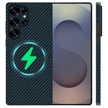 Load image into Gallery viewer, kaisenkec Slim and Thin Carbon Fiber Case for Samsung Galaxy S25 Ultra, 1500D Aramid Fiber Cover Built in Magnet Compatible with Magsafe for Men and Women, Matte Blue