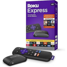Load image into Gallery viewer, Roku Express Dispositivo de Streaming HD para TV (Spanish Edition) - Con VIX Premium, Control remoto con botones de acceso rápido I Roku Express HD Streaming Device for TV, with VIX Premium Offer