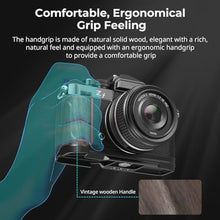 Load image into Gallery viewer, SMALLRIG Z f Wooden Handgrip, L-Shape Grip Holder for Nikon Z f Camera, Retro-Style Side Handle with 1/4"-20 Threaded Hole, Cold Shoe, Quick Release Plate for Arca, Black