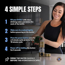 Load image into Gallery viewer, Hydrogen Water Bottle Generator – SPE & PEM Water Ionizer 5.42PPM, Highest H2 Concentration – Portable 8oz Hydrogenated Water Bottle – Leak-Proof Hydrogen Water Machine, Easy to Use – Champagne