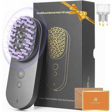 Load image into Gallery viewer, UNIWA Scalp Massager Hair Growth Brush, Hair Oil Applicator, 3 in 1 Scalp Massage Tool, Head Scalp Massager for Relax, Cordless Electric Brush for Hair Care, Oil Dispenser Comb, Mothers Day Gifts,Grey