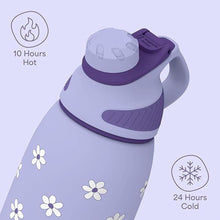 Load image into Gallery viewer, Ottle Reef Roamer Stainless Steel Water Bottle - 34 oz Insulated Flask with Leak Proof Lid, BPA free & Carry Handle - Hot & Cold Gym Water Bottle for Travel, Camping & Sports - Daisy Love
