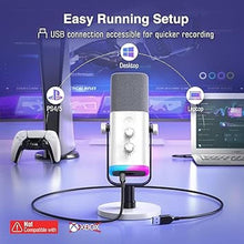 Load image into Gallery viewer, FIFINE XLR/USB Gaming Microphone Bundle with Metal Boom Arm, Dynamic RGB Mic with Mute, Gain, Monitoring for Streaming, Vocal Recording, Podcast Arm Stand for Home Studio Video Creation (AM8W+CS1W)
