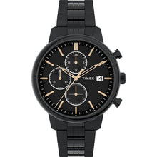 Load image into Gallery viewer, Timex Men's Chicago Chronograph 45mm Watch - Black Bracelet Black Dial Black Case