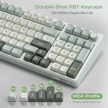 Load image into Gallery viewer, RK ROYAL KLUDGE R98 Pro Creamy Mechanical Keyboard, 96% Wired Gaming Keyboard RGB Backlit with Number Pad and Volume Knob, Gasket Mount, MDA Profile PBT Keycaps, Hot Swappable Pre-lubed Tactile Switch