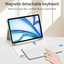 Load image into Gallery viewer, ZOPSGYU Case Keyboard for New iPad Air 11 Inch M4/M3/M2 2026/2025/2024, iPad Air 5th/4th Generation 10.9 Inch 2022/2020, Magnetic Detachable Bluetooth Keyboard, Soft Cover with Pencil Holder, Cream