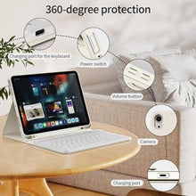 Load image into Gallery viewer, ZOPSGYU Case Keyboard for New iPad Air 11 Inch M4/M3/M2 2026/2025/2024, iPad Air 5th/4th Generation 10.9 Inch 2022/2020, Magnetic Detachable Bluetooth Keyboard, Soft Cover with Pencil Holder, Cream