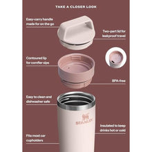 Load image into Gallery viewer, STANLEY Cafe To Go Travel Mug 16 oz | Leakproof Two-Part Drink Through Lid | Tumbler Cup for Coffee, Tea and Drinks | Insulated Stainless Steel Coffee Mug | BPA-Free | Black 2.0