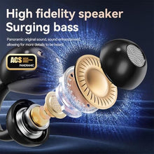 Load image into Gallery viewer, MAcnas Open Ear Clip Headphones Wireless Earbuds Bluetooth 5.4 Sports Earphones with Wireless LED Touch Screen Waterproof in Ear Earphones for Pad Tablet Laptop Android/iOS Phones (Black)